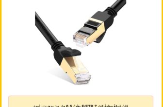 كابل شبكة محلية كات 7 F/FTP بطول 0.5 متر من يوجرين، أسود