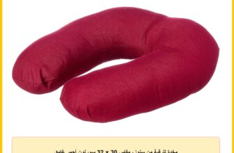 مخدة للرقبة من سنوز، مقاس 30 × 32 سم، لون أحمر غامق