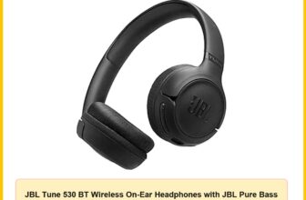 JBL Tune 530 BT Wireless On-Ear Headphones with JBL Pure Bass Sound, Bluetooth 6.0, Foldable Design and 76-Hour Battery Life, Google Fast Pair/Microsoft Swift Pair, Black