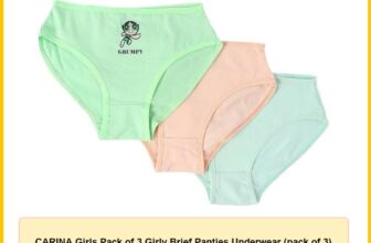 CARINA Girls Pack of 3 Girly Brief Panties Underwear (pack of 3)
