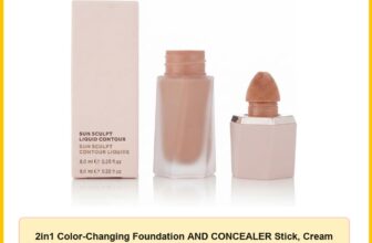 2in1 Color-Changing Foundation AND CONCEALER Stick, Cream Lumine Skin Stick, Weightless, Skin fit, Satin Glow Finish, Coverage Finish Base Makeup – Dual-Ended with Brush (#01)