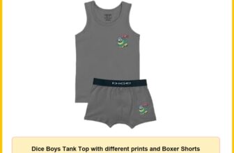 Dice Boys Tank Top with different prints and Boxer Shorts Underwear (pack of 2)