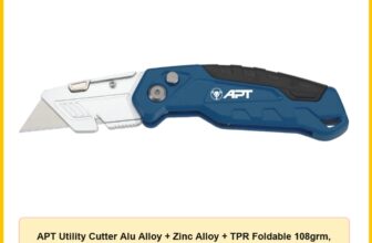 APT Utility Cutter Alu Alloy + Zinc Alloy + TPR Foldable 108grm, 19mm, Without blade (AH-UC217)
