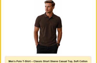 Men’s Polo T-Shirt – Classic Short Sleeve Casual Top, Soft Cotton Feel, Comfortable Fit for Daily Wear