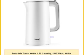 Tank Safe Touch Kettle, 1.5L Capacity, 1500 Watts, White, GS-EK2417W – 2 Year Warranty