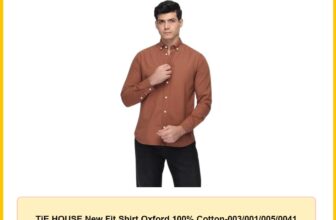 TiE HOUSE New Fit Shirt Oxford 100% Cotton-003/001/005/0041
