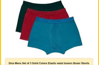 Dice Mens Set of 3 Solid Colors Elastic waist boxers Boxer Shorts (pack of 3)