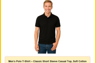 Men’s Polo T-Shirt – Classic Short Sleeve Casual Top, Soft Cotton Feel, Comfortable Fit for Daily Wear