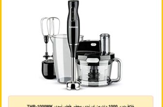 خلاط يدوي 1000 وات من تورنيدو، محضر طعام، أسود، THB-1000MK