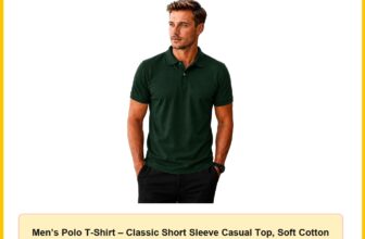 Men’s Polo T-Shirt – Classic Short Sleeve Casual Top, Soft Cotton Feel, Comfortable Fit for Daily Wear
