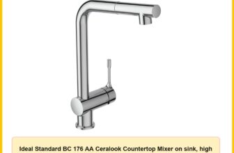 Ideal Standard BC 176 AA Ceralook Countertop Mixer on sink, high spout, 1 function shower head, chrome