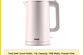 Tank Safe Touch Kettle, 1.5L Capacity, 1500 Watts, Powder Pink, GS-EK2417P – 2 Year Warranty
