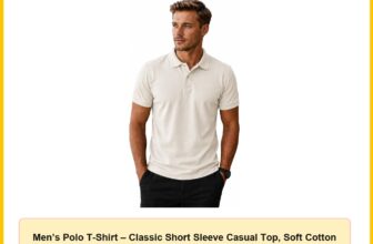 Men’s Polo T-Shirt – Classic Short Sleeve Casual Top, Soft Cotton Feel, Comfortable Fit for Daily Wear
