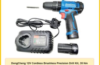 DongCheng 12V Cordless Brushless Precision Drill Kit, 35 Nm Torque, Includes 2 Batteries