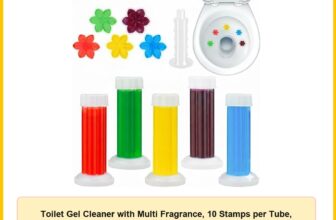 Toilet Gel Cleaner with Multi Fragrance, 10 Stamps per Tube, Long-Lasting Freshness, Automatic Cleaning Action, 150 Flushes per Seal
