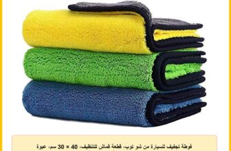فوطة تجفيف للسيارة من شو توب، قطعة قماش للتنظيف، 40 × 30 سم، عبوة من 3 قطع – ألوان متنوعة
