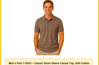 Men’s Polo T-Shirt – Classic Short Sleeve Casual Top, Soft Cotton Feel, Comfortable Fit for Daily Wear