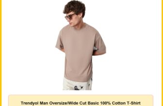 Trendyol Man Oversize/Wide Cut Basic 100% Cotton T-Shirt TMNSS22TS0318 T-Shirt (pack of 1)