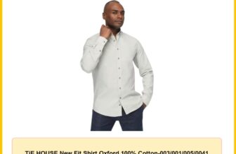 TiE HOUSE New Fit Shirt Oxford 100% Cotton-003/001/005/0041