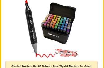 Alcohol Markers Set 60 Colors – Dual Tip Art Markers for Adult Coloring Books Professional Permanent Blending Marker Pens Artist Sets for Drawing Painting Sketching Illustration Kids Gifts