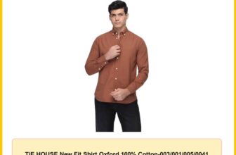 TiE HOUSE New Fit Shirt Oxford 100% Cotton-003/001/005/0041