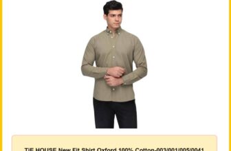 TiE HOUSE New Fit Shirt Oxford 100% Cotton-003/001/005/0041
