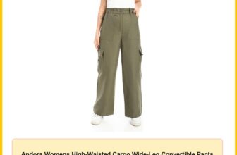 Andora Womens High-Waisted Cargo Wide-Leg Convertible Pants