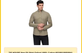 TiE HOUSE New Fit Shirt Oxford 100% Cotton-003/001/005/0041