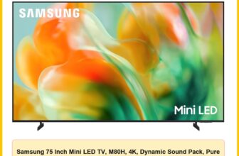 Samsung 75 Inch Mini LED TV, M80H, 4K, Dynamic Sound Pack, Pure Spectrum Color, Mini LED Processor 4K, Smart TV, UA75M80HAUXEG (2026 Model)