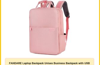 FANDARE Laptop Backpack Unisex Business Backpack with USB Port Backpack School Travel Work Backpack for 15.6 Inch Laptop Waterproof Polyester