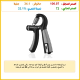 ترو فيت® اداة تمرين يدوية تقوي قبضة اليد مع عداد رقمي لتمارين الساعد والاصبع والمعصم، قابلة للتعديل في الوزن من 5 الى 60 كجم للرياضة والتمارين اليدوية.