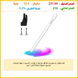 قلم ستايلس من جويروم متوافق مع آيباد و آيفون و أندرويد و أجهزة لوحية و حواسيب محمولة بشاشة لمس، أسود