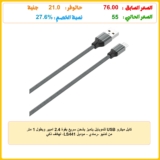 كابل ميكرو USB للموبايل يتميز بشحن سريع بقوة 2.4 امبير وبطول 1 متر من لدنيو -رمادي – موديل LS441، لهاتف ذكي