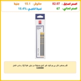 قلم رصاص اتش بي جرافيت غير لامع باستيكة من ديلي علبة 12 رمادي غامق U20000
