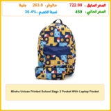 Mintra Unisex Printed School Bags 3 Pocket With Laptop Pocket