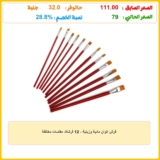فرش الوان مائية وزيتية – 12 فرشاة، مقاسات مختلفة